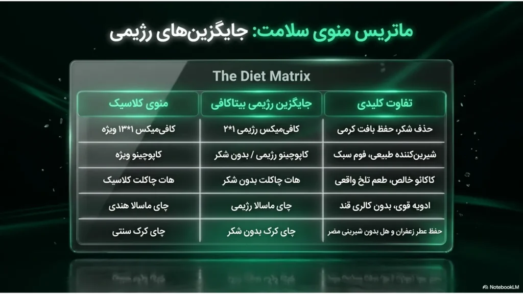 چه محصولاتی برای منوی کافی شاپ ضروری هستند؟ راهنمای کامل طراحی منوی کافه