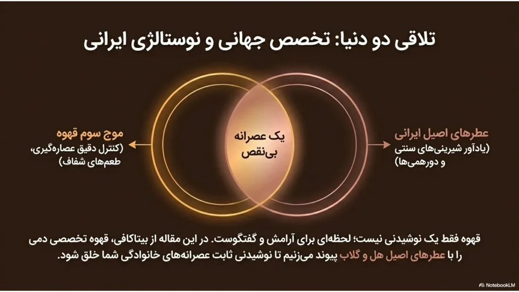رسپی قهوه دمی با عطر هل و گلاب؛ یک قهوه ایرانی برای عصرانه‌های صمیمی